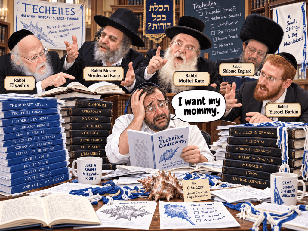 The Rav Elyashiv Techeiles Polemic: Katz, Englard, Karp and Barkin
