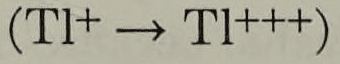 Thallium oxidation equation: Tl+ → Tl3+